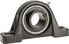 Browning - 1-7/16" ID, 6-3/4" OAL x 3-11/16" OAH Pillow Block - 3,493 Lb Static Cap, 5,782 Lb Dyn Cap, 5" Btw Mnt Hole Ctrs, 1-7/8" Base-to-Ctr Ht, Cast Iron - Exact Tooling