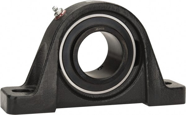 Browning - 2-3/16" ID, 8-13/16" OAL x 4-31/32" OAH Pillow Block - 6,601 Lb Static Cap, 9,752 Lb Dyn Cap, 6-15/16" Btw Mnt Hole Ctrs, 2-1/2" Base-to-Ctr Ht, Cast Iron - Exact Tooling