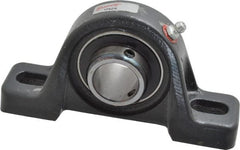 Browning - 1" ID, 5-1/2" OAL x 2-13/16" OAH Pillow Block - 1,651 Lb Static Cap, 2,801 Lb Dyn Cap, 4-1/8" Btw Mnt Hole Ctrs, 1-7/16" Base-to-Ctr Ht, Cast Iron - Exact Tooling