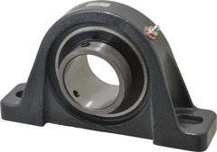 Browning - 2-7/16" ID, 9-1/2" OAL x 5-1/2" OAH Pillow Block - 8,150 Lb Static Cap, 11,789 Lb Dyn Cap, 7-13/32" Btw Mnt Hole Ctrs, 2-11/16" Base-to-Ctr Ht, Cast Iron - Exact Tooling