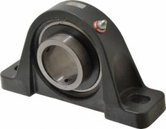 Browning - 2" ID, 8-13/16" OAL x 4-29/32" OAH Pillow Block - 6,601 Lb Static Cap, 9,752 Lb Dyn Cap, 6-15/16" Btw Mnt Hole Ctrs, 2-7/16" Base-to-Ctr Ht, Cast Iron - Exact Tooling