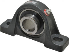 Browning - 1-1/4" ID, 6-3/4" OAL x 3-5/8" OAH Pillow Block - 3,493 Lb Static Cap, 5,782 Lb Dyn Cap, 5" Btw Mnt Hole Ctrs, 1-13/16" Base-to-Ctr Ht, Cast Iron - Exact Tooling