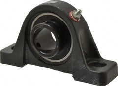 Browning - 1-3/8" ID, 6-3/4" OAL x 3-5/8" OAH Pillow Block - 3,493 Lb Static Cap, 5,782 Lb Dyn Cap, 5" Btw Mnt Hole Ctrs, 1-13/16" Base-to-Ctr Ht, Cast Iron - Exact Tooling