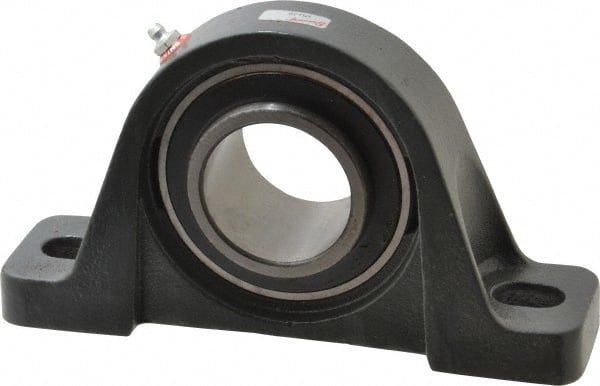 Browning - 2-3/16" ID, 8-13/16" OAL x 4-29/32" OAH Pillow Block - 6,601 Lb Static Cap, 9,752 Lb Dyn Cap, 6-15/16" Btw Mnt Hole Ctrs, 2-7/16" Base-to-Ctr Ht, Cast Iron - Exact Tooling