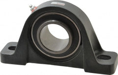 Browning - 2-3/16" ID, 8-13/16" OAL x 4-29/32" OAH Pillow Block - 6,601 Lb Static Cap, 9,752 Lb Dyn Cap, 6-15/16" Btw Mnt Hole Ctrs, 2-7/16" Base-to-Ctr Ht, Cast Iron - Exact Tooling