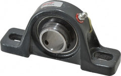 Browning - 1" ID, 5-1/2" OAL x 2-11/16" OAH Pillow Block - 1,651 Lb Static Cap, 2,801 Lb Dyn Cap, 4-1/8" Btw Mnt Hole Ctrs, 1-5/16" Base-to-Ctr Ht, Cast Iron - Exact Tooling