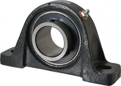 Browning - 1-3/4" ID, 7-3/8" OAL x 4-3/16" OAH Pillow Block - 5,139 Lb Static Cap, 7,901 Lb Dyn Cap, 5-21/32" Btw Mnt Hole Ctrs, 2-1/16" Base-to-Ctr Ht, Cast Iron - Exact Tooling