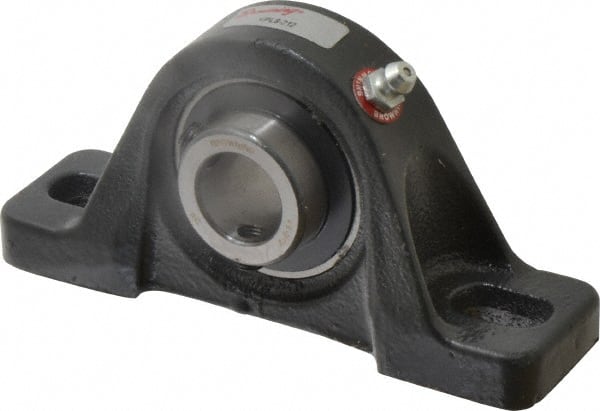 Browning - 3/4" ID, 5" OAL x 2-15/32" OAH Pillow Block - 1,444 Lb Static Cap, 2,611 Lb Dyn Cap, 3-25/32" Btw Mnt Hole Ctrs, 1-1/4" Base-to-Ctr Ht, Cast Iron - Exact Tooling