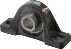 Browning - 3/4" ID, 5" OAL x 2-15/32" OAH Pillow Block - 1,444 Lb Static Cap, 2,611 Lb Dyn Cap, 3-25/32" Btw Mnt Hole Ctrs, 1-1/4" Base-to-Ctr Ht, Cast Iron - Exact Tooling