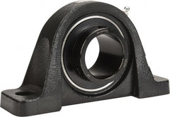 Browning - 1-15/16" ID, 8" OAL x 4-1/2" OAH Pillow Block - 5,216 Lb Static Cap, 7,889 Lb Dyn Cap, 6-3/16" Btw Mnt Hole Ctrs, 2-3/16" Base-to-Ctr Ht, Cast Iron - Exact Tooling