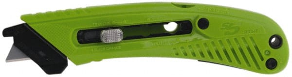 PHC - Retractable Utility Knife - 1-5/8" Blade, Lime Green Plastic Handle, 1 Blade Included - Exact Tooling