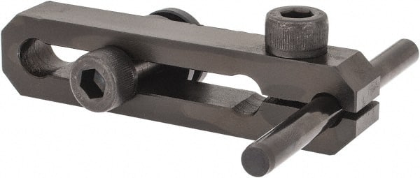 Kurt - 1 Piece M8x1.25 Vise Work Stop - Steel, 3" Long, 2-1/2" Wide - Exact Tooling