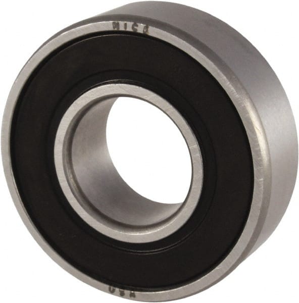 Nice - 1/2" Bore Diam, 1-1/8" OD, Double Seal Precision Ground Radial Ball Bearing - 3/8" Wide, 1 Row, Round Bore, 475 Lb Static Capacity, 1,200 Lb Dynamic Capacity - Exact Tooling