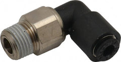 Legris - 5/32" Outside Diam, 1/8 NPT, Nylon Push-to-Connect Tube Male Swivel Elbow - 290 Max psi, Tube to Male NPT Connection, Buna Nitrile O-Ring - Exact Tooling
