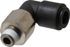 Legris - 8mm Outside Diam, 1/8 BSPT, Nylon Push-to-Connect Tube Male Swivel Elbow - 290 Max psi, Tube to Male BSPT Connection, Buna Nitrile O-Ring - Exact Tooling