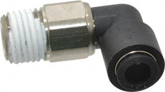 Legris - 1/4" Outside Diam, 1/4 NPT, Nylon Push-to-Connect Tube Male Swivel Elbow - 290 Max psi, Tube to Male NPT Connection, Buna Nitrile O-Ring - Exact Tooling
