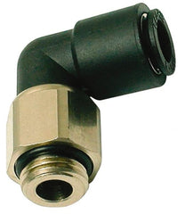Legris - 12mm Outside Diam, 3/8 BSPP, Nylon Push-to-Connect Tube Male Swivel Elbow - 290 Max psi, Tube to Male BSPP Connection, Buna Nitrile O-Ring - Exact Tooling