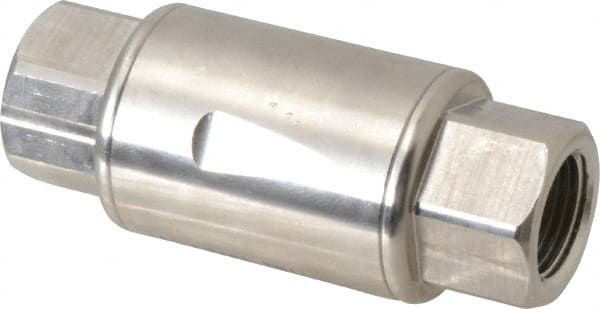 Legris - 3/8" Stainless Steel Check Valve - Unidirectional, FNPT x FNPT, 580 WOG - Exact Tooling