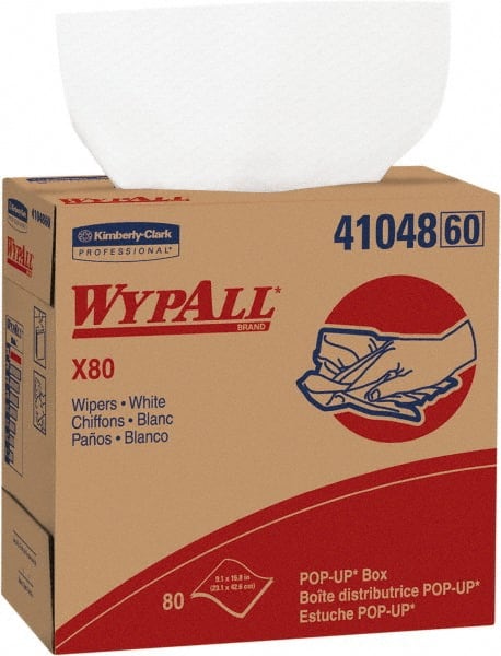 WypAll - Pack of (5), 80 Sheet Boxes, X80 Dry Shop Towel/Industrial Wipes - Exact Tooling