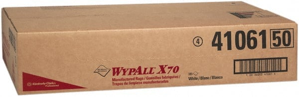 WypAll - X70 Dry Shop Towel/Industrial Wipes - 29-3/4" x 16" Sheet Size, White - Exact Tooling