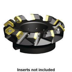 Kennametal - 10" Cut Diam, 2-1/2" Arbor Hole, 9.58mm Max Depth of Cut, 45° Indexable Chamfer & Angle Face Mill - 18 Inserts, SE.W 634... Insert, Right Hand Cut, 18 Flutes, Series KSSM - Exact Tooling