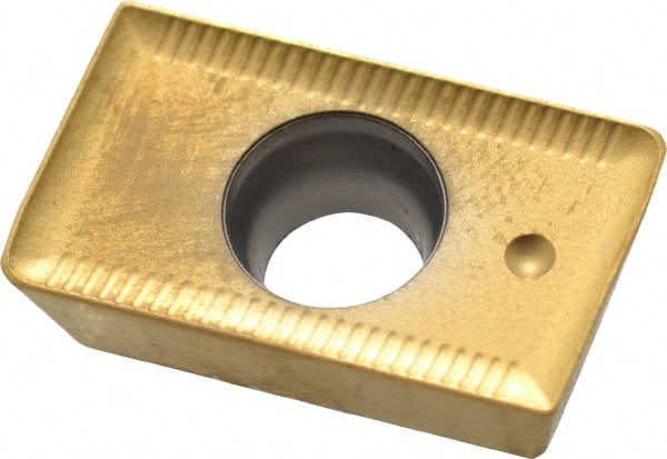 Seco - APKT1604 ME14 Grade F40M Carbide Milling Insert - TiAlN/TiN Finish, 0.187" Thick, 0.031" Corner Radius - Exact Tooling