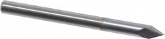 Accupro - 1/8" Diam 2 Flute Single End Solid Carbide Chamfer Mill - Exact Tooling