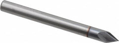 Accupro - 3/16" Diam 2 Flute Single End Solid Carbide Chamfer Mill - Exact Tooling