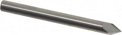 Accupro - 3/16" Diam 2 Flute Single End Solid Carbide Chamfer Mill - Exact Tooling