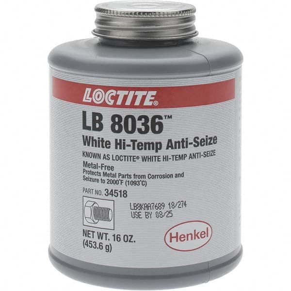 Loctite - 16 oz Brush Top High Temperature Anti-Seize Lubricant - Graphite, 2,000°F - Exact Tooling