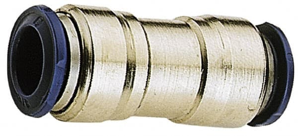 Alpha Technologies - 1/2" Outside Diam, Nickel Plated Brass Push-to-Connect Union - 250 Max psi, Tube to Tube Connection, Buna O-Ring - Exact Tooling