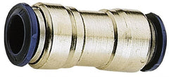 Alpha Technologies - 1/2" Outside Diam, Nickel Plated Brass Push-to-Connect Union - 250 Max psi, Tube to Tube Connection, Buna O-Ring - Exact Tooling