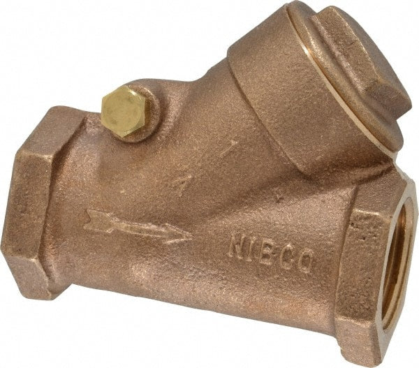 NIBCO - 1" Bronze Check Valve - Y-Pattern, FNPT x FNPT, 600 WOG - Exact Tooling