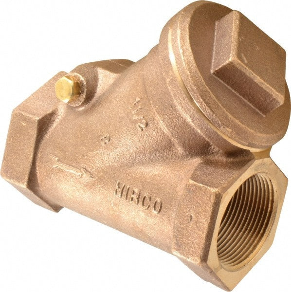NIBCO - 1-1/2" Bronze Check Valve - Y-Pattern, FNPT x FNPT, 600 WOG - Exact Tooling