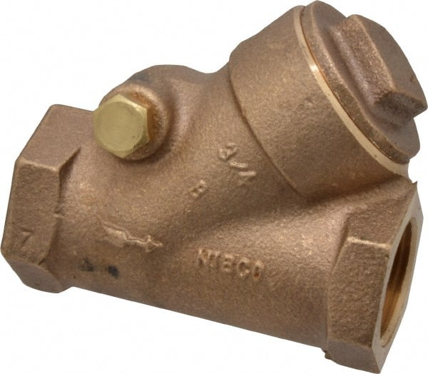 NIBCO - 3/4" Bronze Check Valve - Y-Pattern, FNPT x FNPT, 600 WOG - Exact Tooling