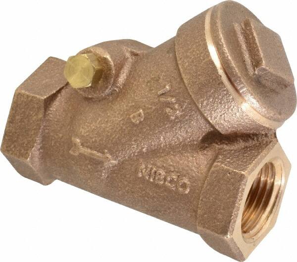 NIBCO - 1/2" Bronze Check Valve - Y-Pattern, FNPT x FNPT, 600 WOG - Exact Tooling