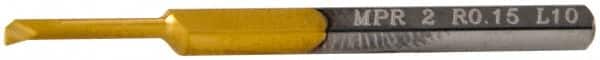 Carmex - 0.08" Min Bore Diam, 0.39" Max Bore Depth, 3mm Shank Diam, Profile Boring Bar - 0.006" Corner Radius, Right Hand Cut, Solid Carbide, Bright Finish - Exact Tooling
