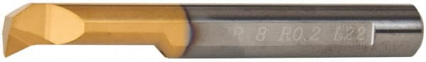 Carmex - 0.32" Min Bore Diam, 0.87" Max Bore Depth, 8mm Shank Diam, Profile Boring Bar - 0.008" Corner Radius, Right Hand Cut, Solid Carbide, Bright Finish - Exact Tooling