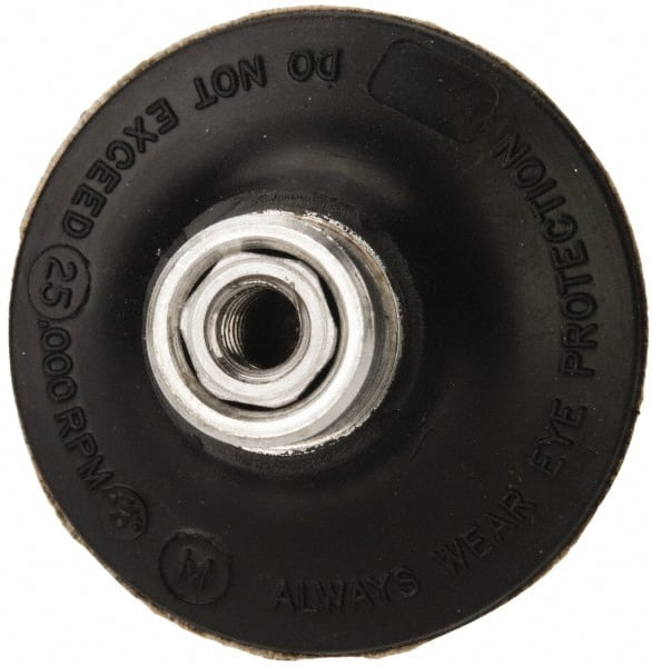 Standard Abrasives - 2" Diam Quick-Change Type R Disc Backing Pad - 1/4" Shank Diam, Medium Density, 25,000 RPM, Lockit Compatible - Exact Tooling