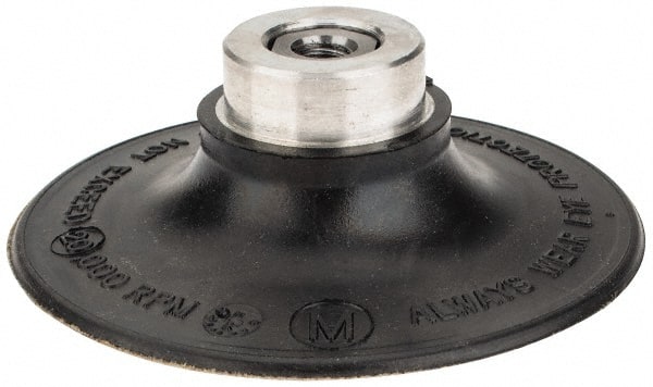 Standard Abrasives - 3" Diam Quick-Change Type R Disc Backing Pad - 1/4" Shank Diam, Medium Density, 20,000 RPM, Lockit Compatible - Exact Tooling