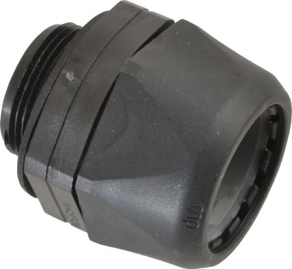 Murrplastik - 1-1/4" Trade, Nylon Compression Straight Liquidtight Conduit Connector - Noninsulated - Exact Tooling
