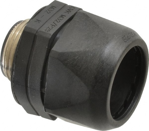 Murrplastik - 1" Trade, Nylon Compression Straight Liquidtight Conduit Connector - Noninsulated - Exact Tooling