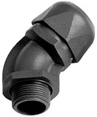 Murrplastik - 2" Trade, Nylon Compression Angled Liquidtight Conduit Connector - Noninsulated - Exact Tooling