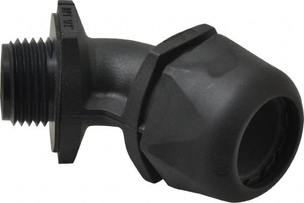 Murrplastik - 1/2" Trade, Nylon Compression Angled Liquidtight Conduit Connector - Noninsulated - Exact Tooling