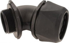 Murrplastik - 1-1/4" Trade, Nylon Compression Angled Liquidtight Conduit Connector - Noninsulated - Exact Tooling