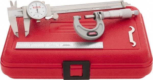 SPI - 3 Piece, Machinist Caliper and Micrometer Tool Kit - Exact Tooling