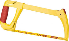 Starrett - 12" Hacksaw Frame - 4-3/8" Throat Depth, Rubber Covered D-Style Handle - Exact Tooling