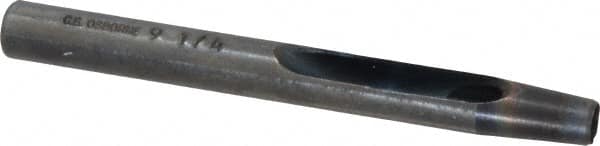 Made in USA - 1/4" Hollow Punch - 4" OAL, Steel - Exact Tooling