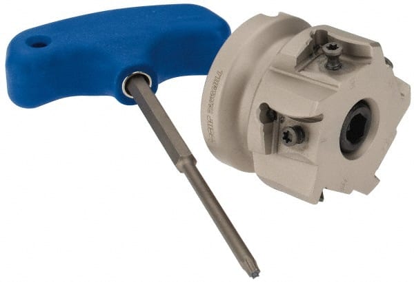 Iscar - 5 Inserts, 2" Cut Diam, 3/4" Arbor Diam, 0.551" Max Depth of Cut, Indexable Square-Shoulder Face Mill - 0/90° Lead Angle, 1.57" High, LN.. 1506... Insert Compatibility, Series TangMill - Exact Tooling