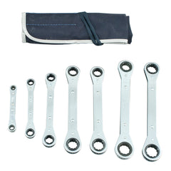 Martin Tools - 7 Pc, 1/4 - 7/8", 6, 12-Point Ratcheting Box Wrench Set - Exact Tooling
